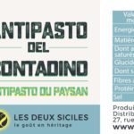 étiquette de l'antipasto du paysan