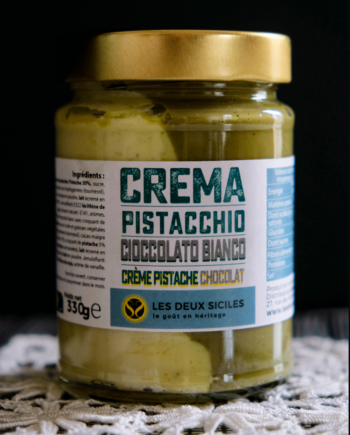 crème pistache et chocolat blanc