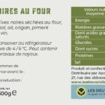 étiquette olives noires