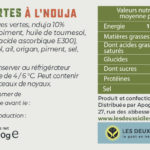 étiquette olives vertes 'nduja