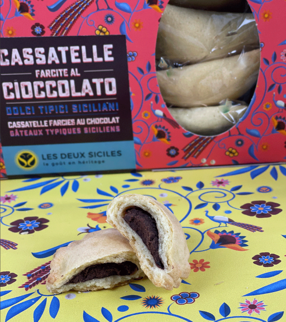 cassatelle au chocolat ouvertes