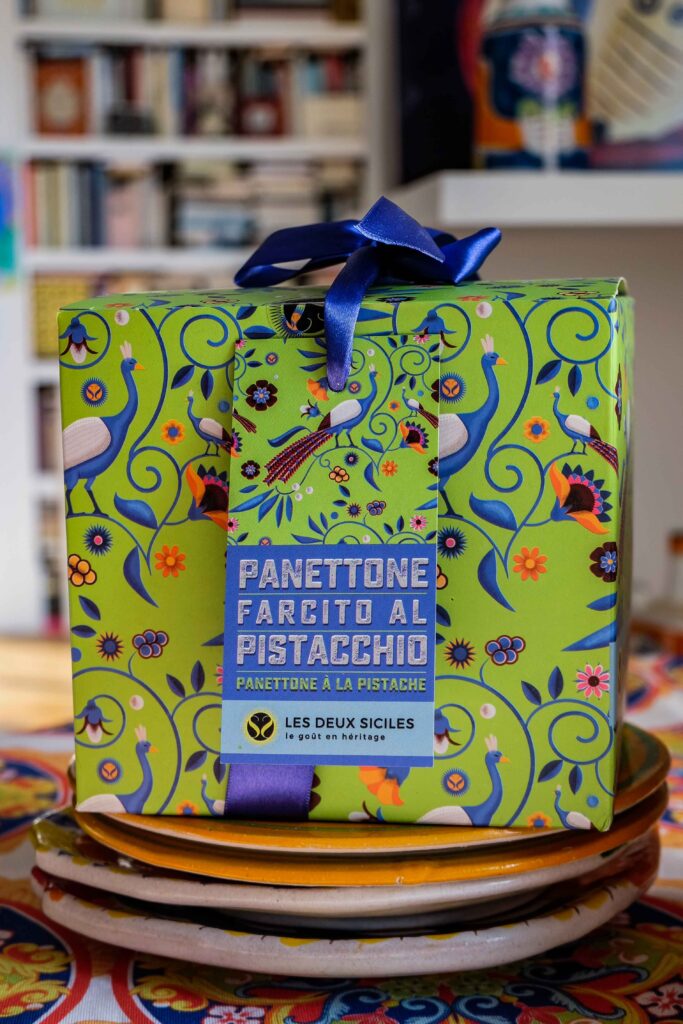 Panettone fourré à la pistache