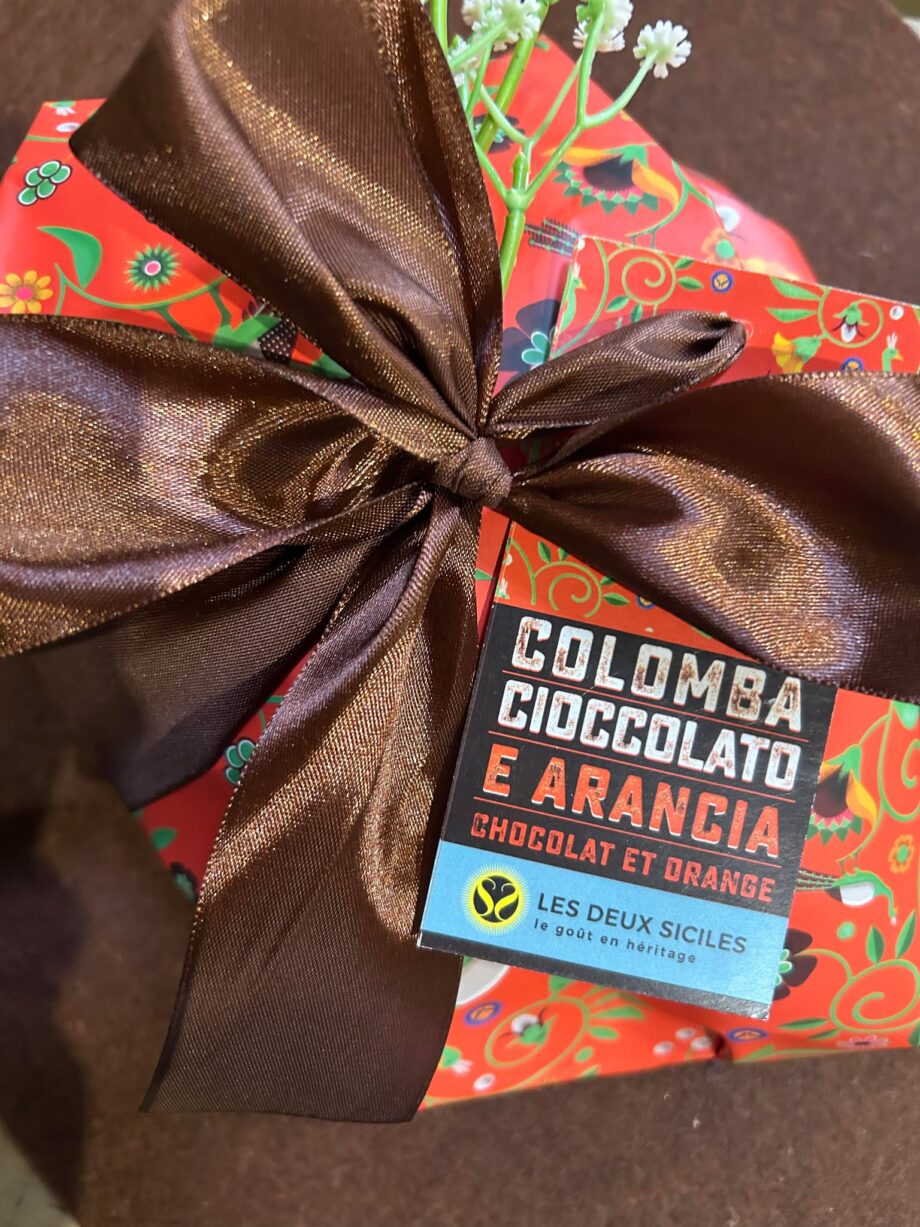 Colombe Orange nappée chocolat noir élégant 500 gr