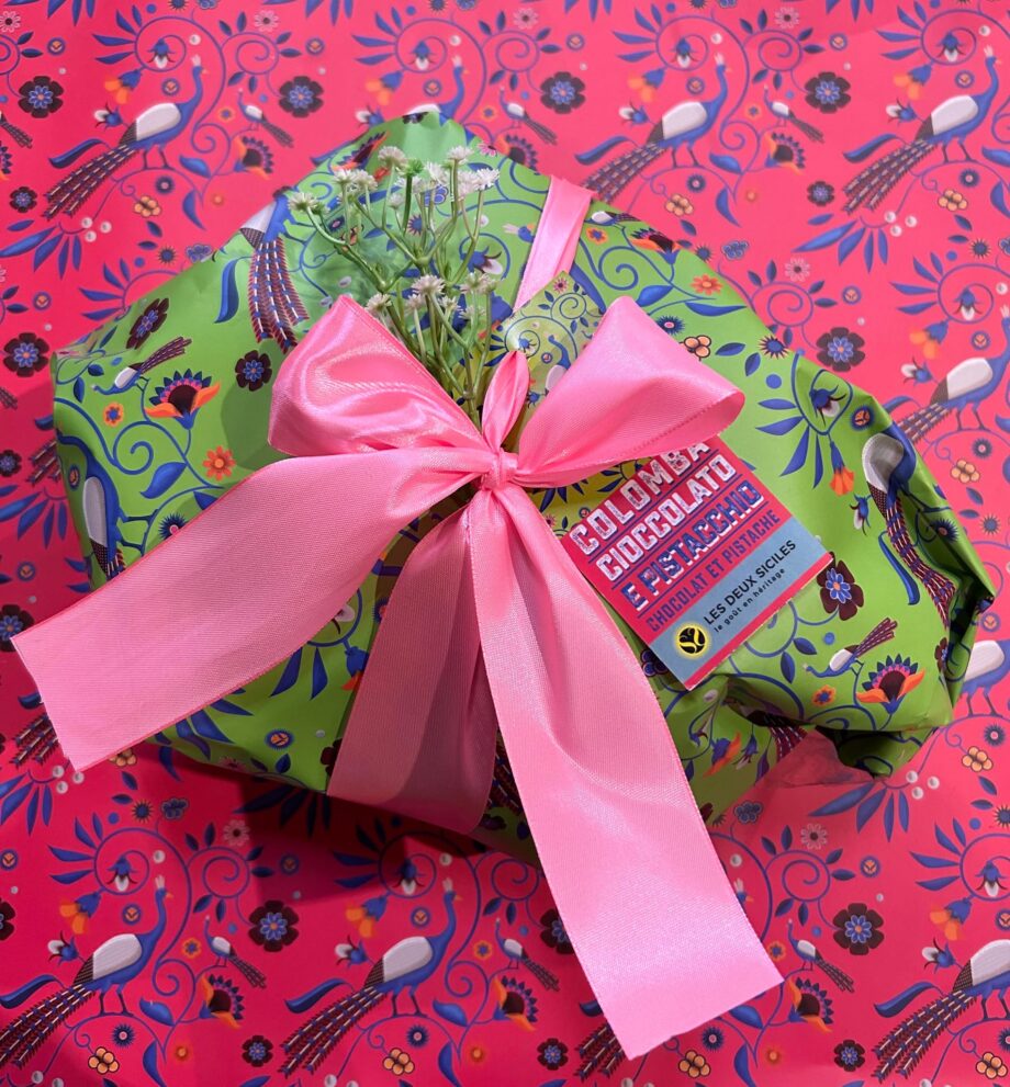 Colombe Pistache et nappée de Chocolat Blanc élégant 1kg