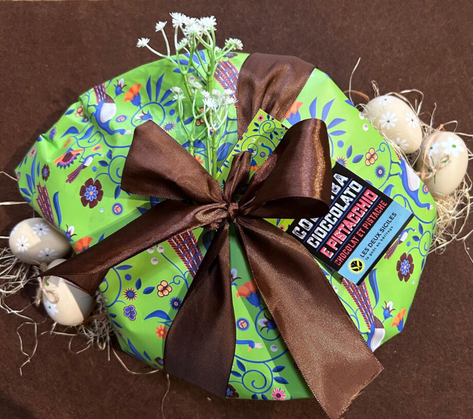 Colombe Pistache et nappée de Chocolat noir élégant 1kg