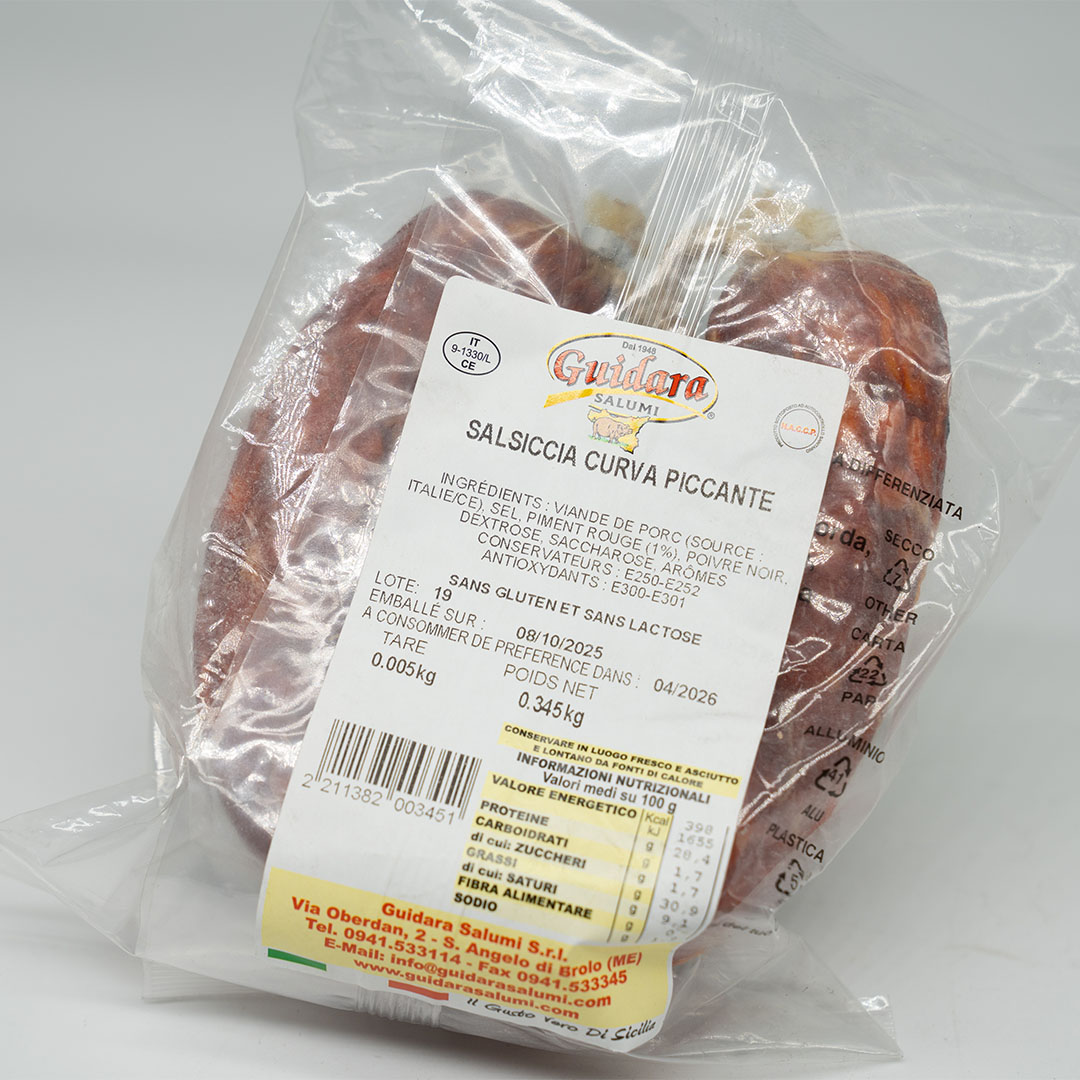 Saucisson rond pimenté