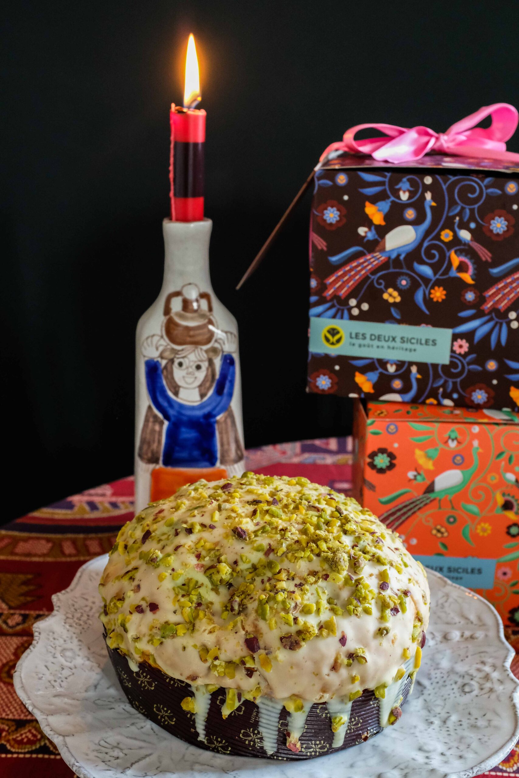 Panettone Artisanal à la Crème de Pistache et Chocolat Blanc - 500 gr, Notre Best-Seller