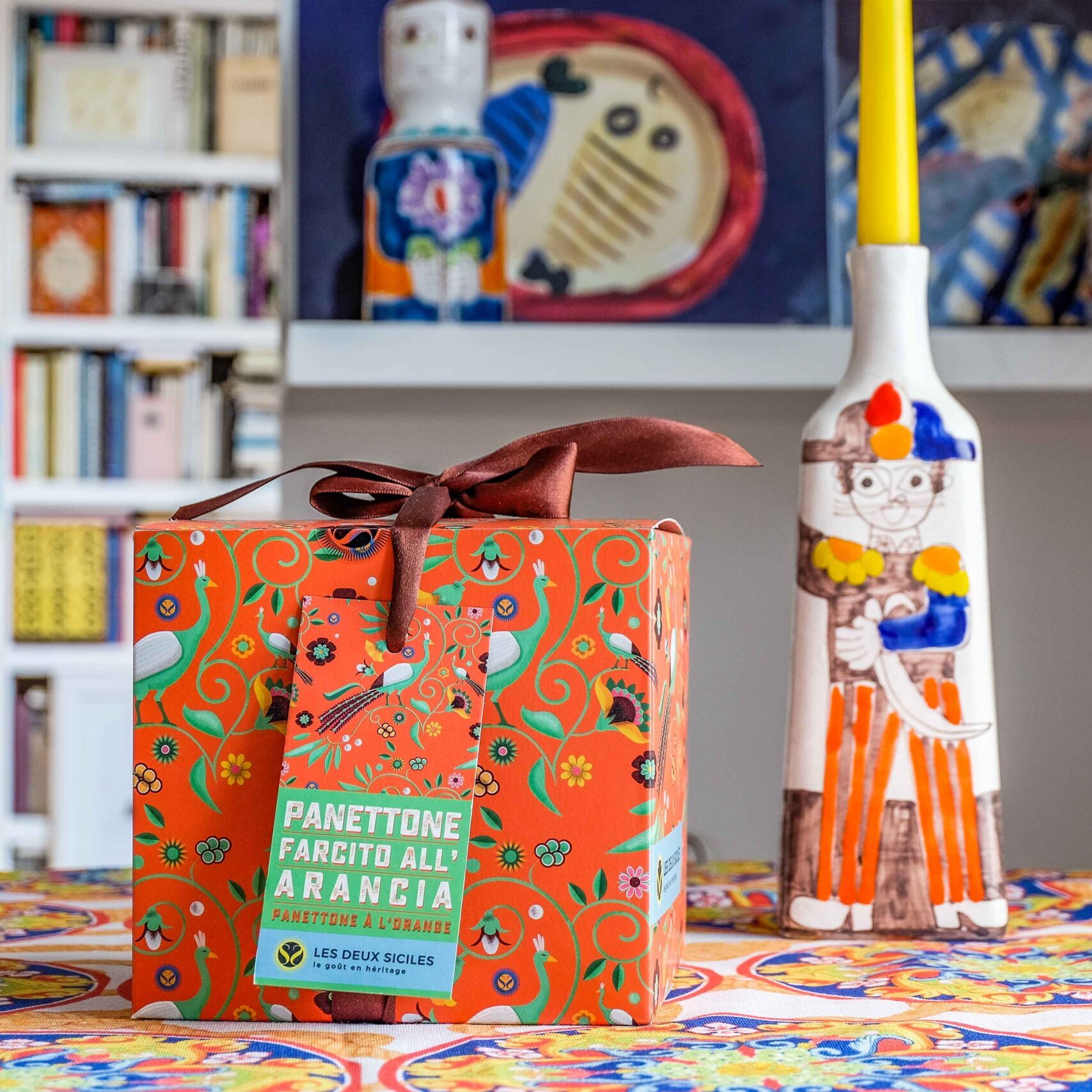 Panettone Artisanal à la Crème d'Orange et Chocolat Blanc 500 gr